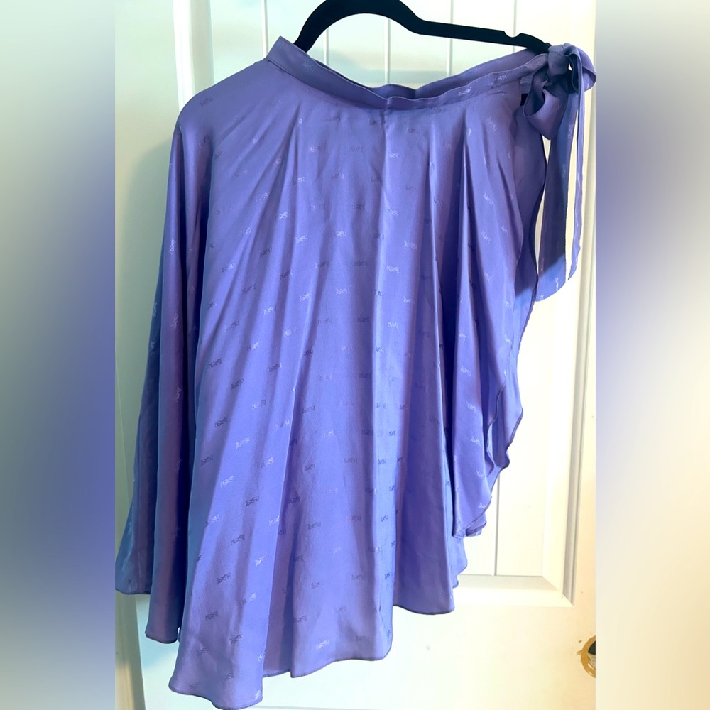 Vintage YSL Yves Saint Laurent Silk Dress w/ Removable Wrap Skirt, EUC - Picture 13 of 14
